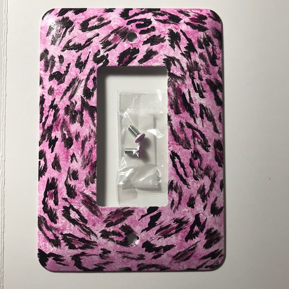 Hand Painted Rocker Switch Plate - Animal Print - Picture 1 of 7